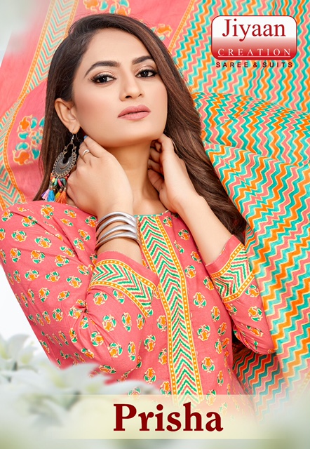 Jiyaan Prisha Vol-1 Cotton Designer Printed Patiyala Dress Material